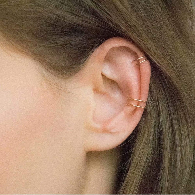 M MOOHAM Nose Rings for Women, 20g Silver Nose Ring Hoop Earring Surgical Steel Hypoallergenic Hinged Small Nose Ring 20 Gauge 6mm Septum Ring Lip Cartilage Hoop Tragus Earring Conch Piercing Jewelry for Women - Image 4